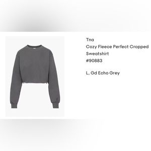 TNA Cozy Fleece Perfect Cropped Sweatshirt